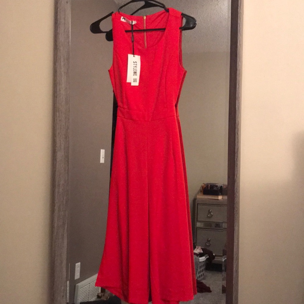Red Jumpsuit - not full length legs